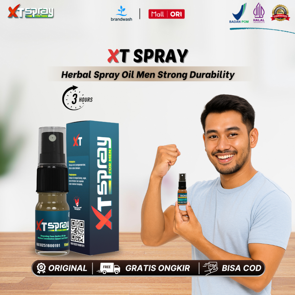 XT Spray Tanpa Kebas Tahan Lama - Obat Pria Kuat permanen 10ml