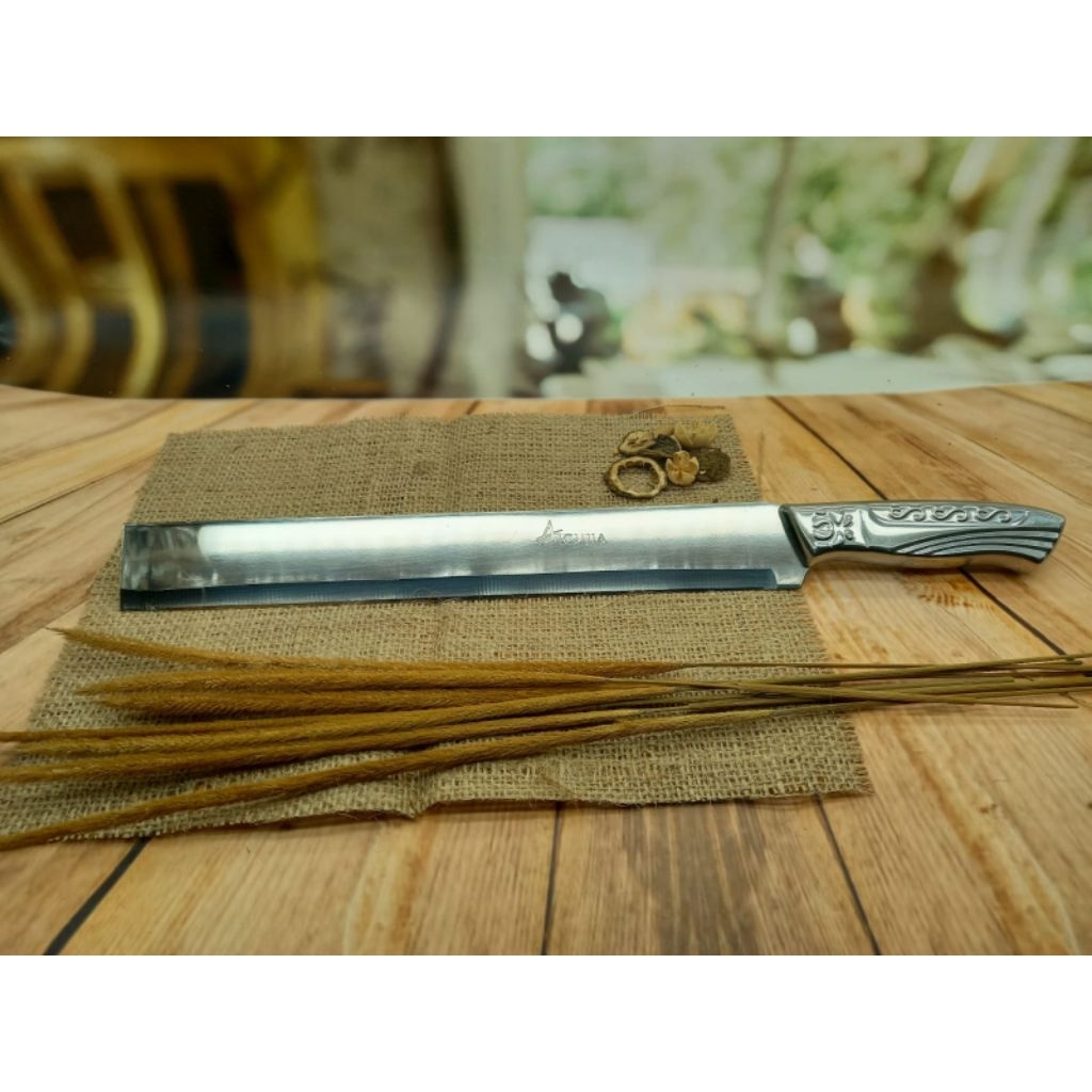 Pisau Semangka Panjang Stainless Steel 40cm | 45cm | 50cm – Pisau Potong Buah Besar Tajam & Kuat