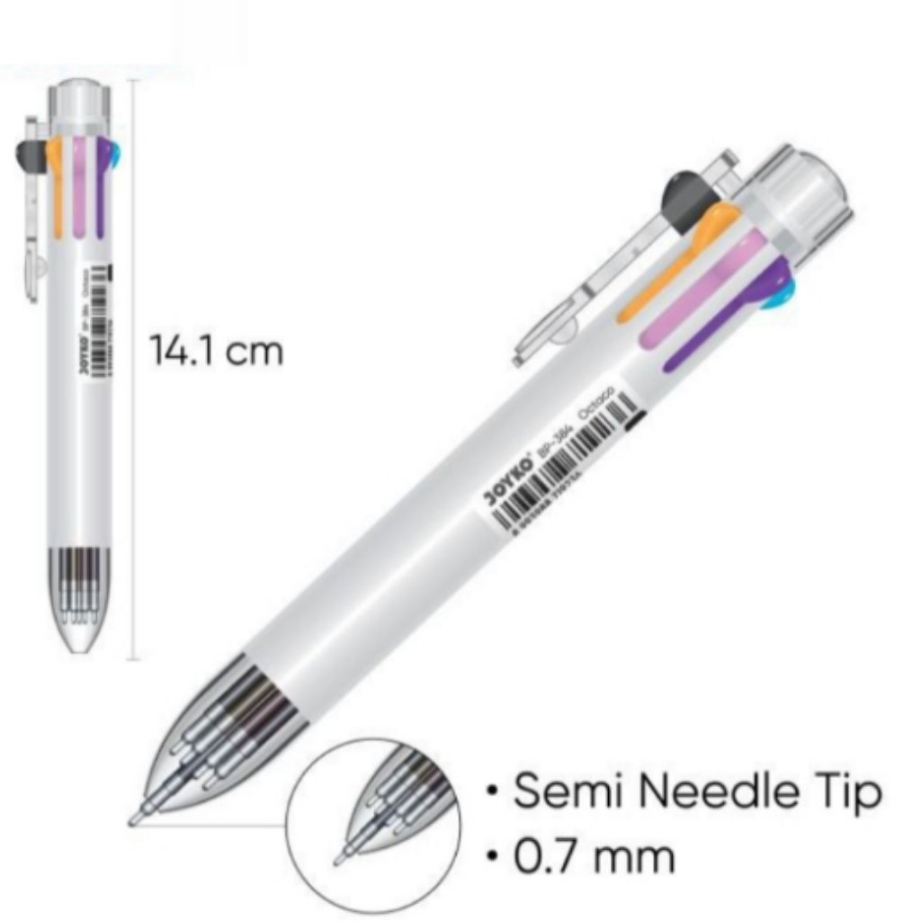 

Octaco Pulpen 0.7 mm 8 Warna Ball Pen Eight Colors Pena