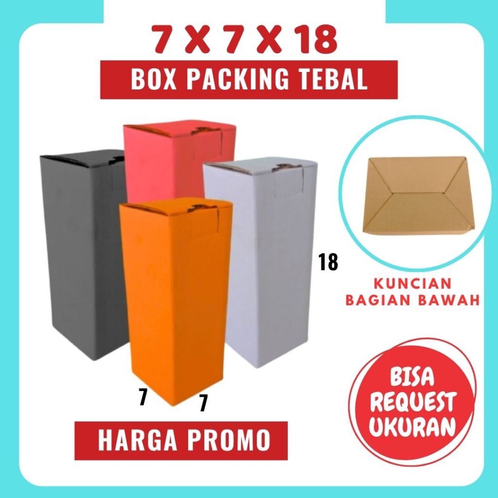 

Kardus 7x7x18 Packing Olshop Box A0 Dus Kotak Kemasan Box Aksesoris Souvenir Sparepart Madu Parfum