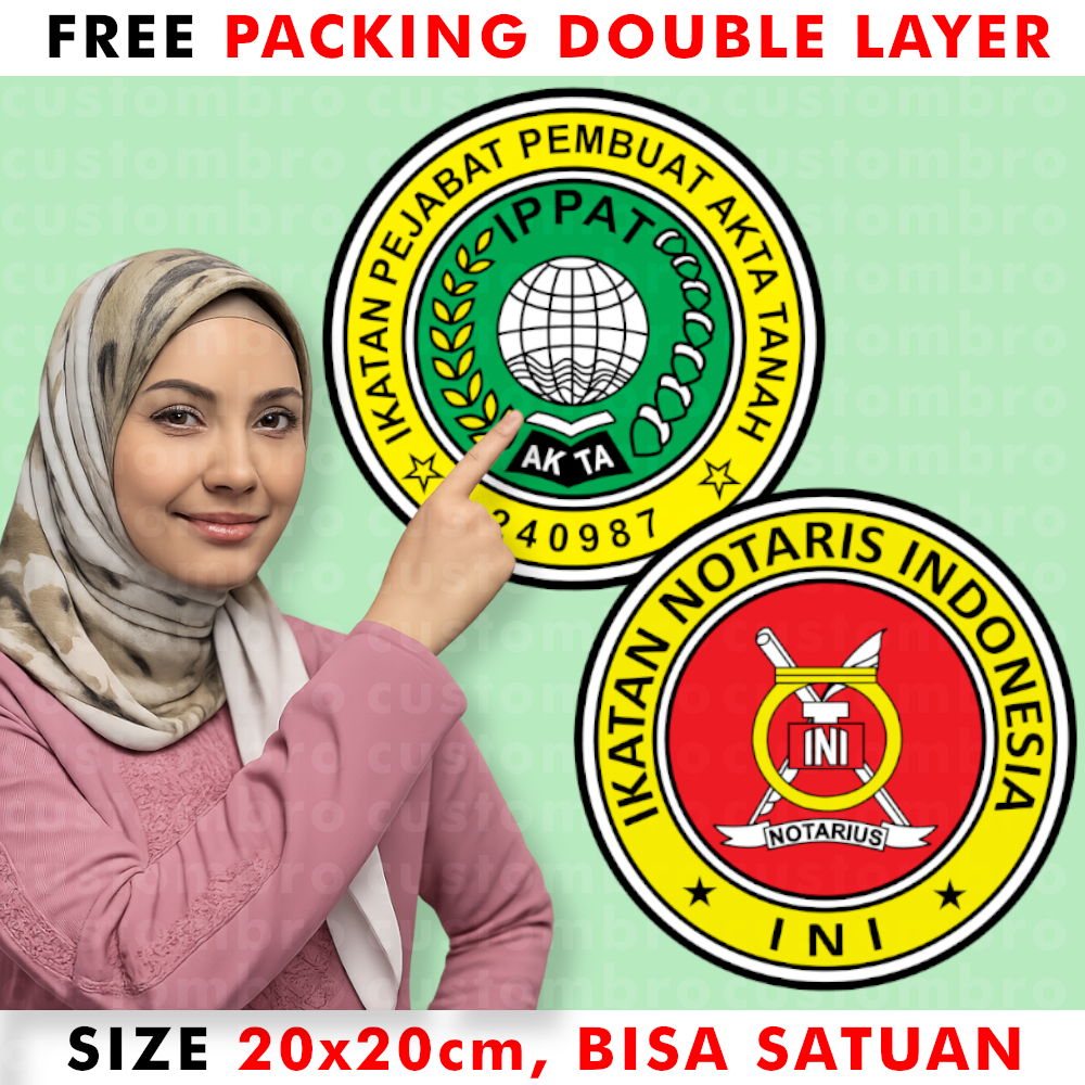 

Stiker Logo Notaris PPAT INI Ukuran 20x20cm Bisa Satuan COD OK