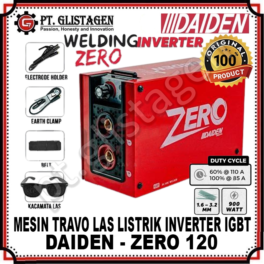 DAIDEN ZERO 120 Mesin Travo Trafo Las Inverter Listrik IGBT ZERO120 ZERO-120 ORIGINAL DAIDEN