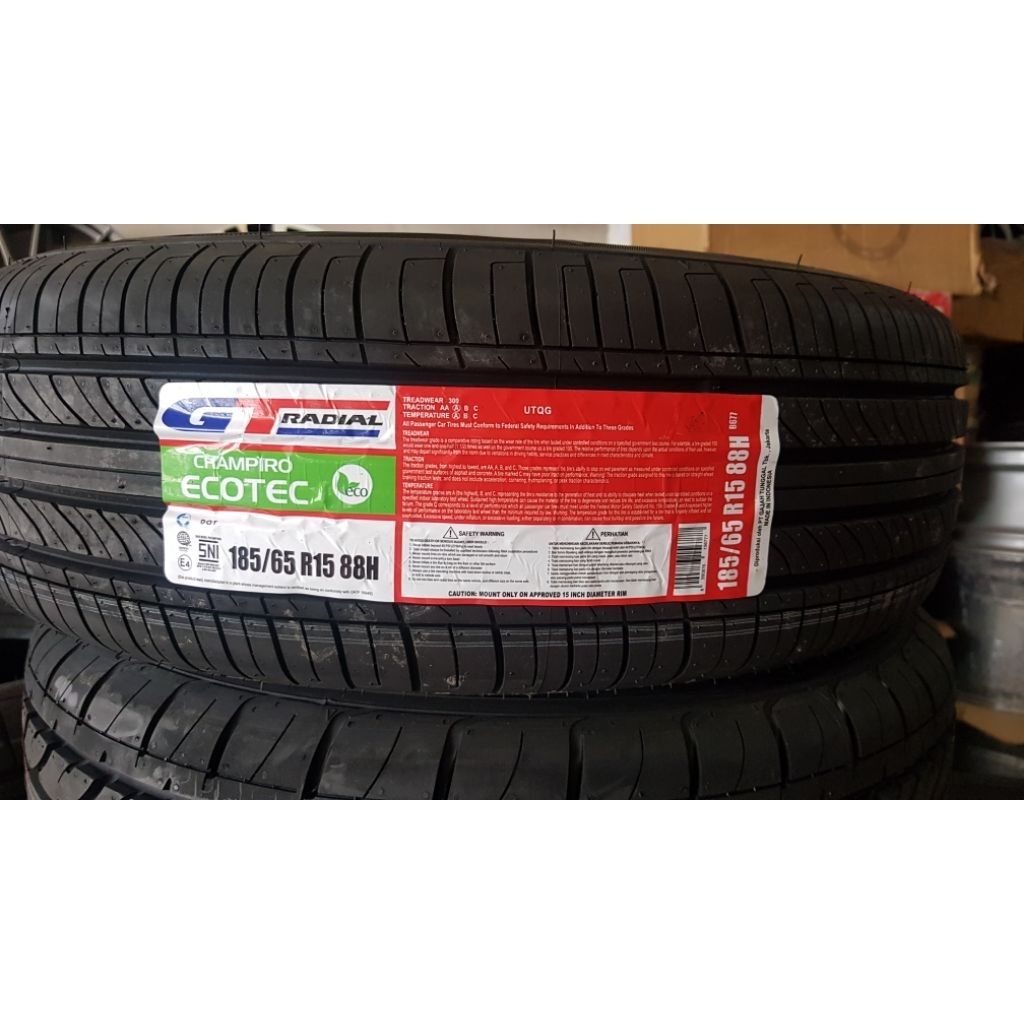 Ban Baru Gt Radial Champiro Ecotec 185/65 R15 Nik 2025 Cocok untuk mobil Ertiga.Mobilio.Freed