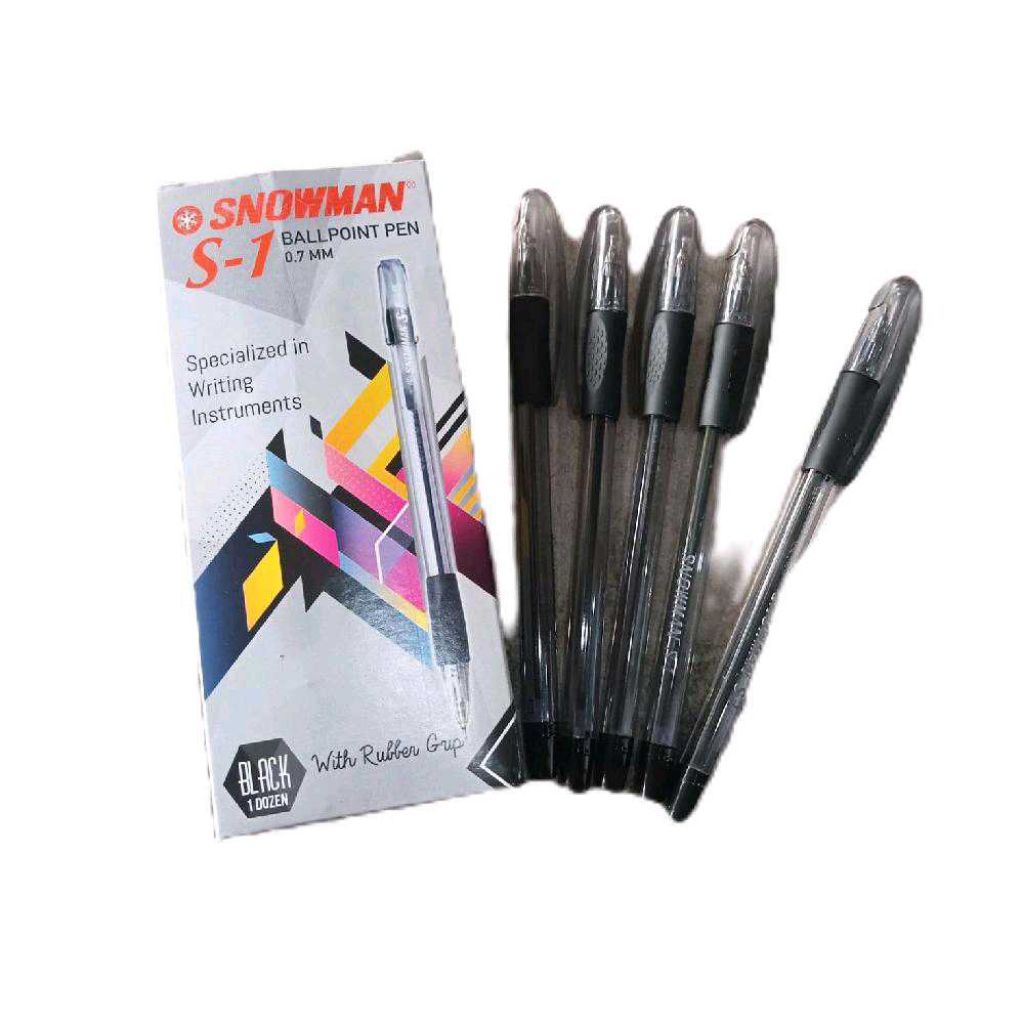 

snowman 6 buah ballpoint pen S-1 ketebalan 0.7 mm pulpen snowman S-1 per 6 pcs - enc.sup