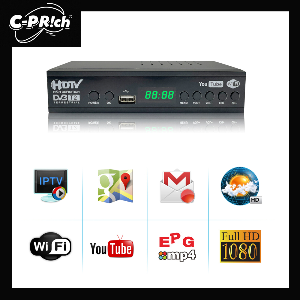 DVD-T2 TV Digital Box dengan WiFi & Antena Terestrial - Hiburan HD Tanpa Langganan