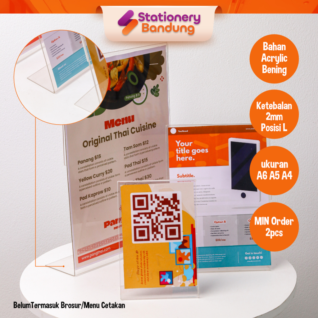 

Display Menu Akrilik Letter L Standing Acrilyc Tempat Meja Minimalis Untuk Brosur Ukuran A6 A5 A4