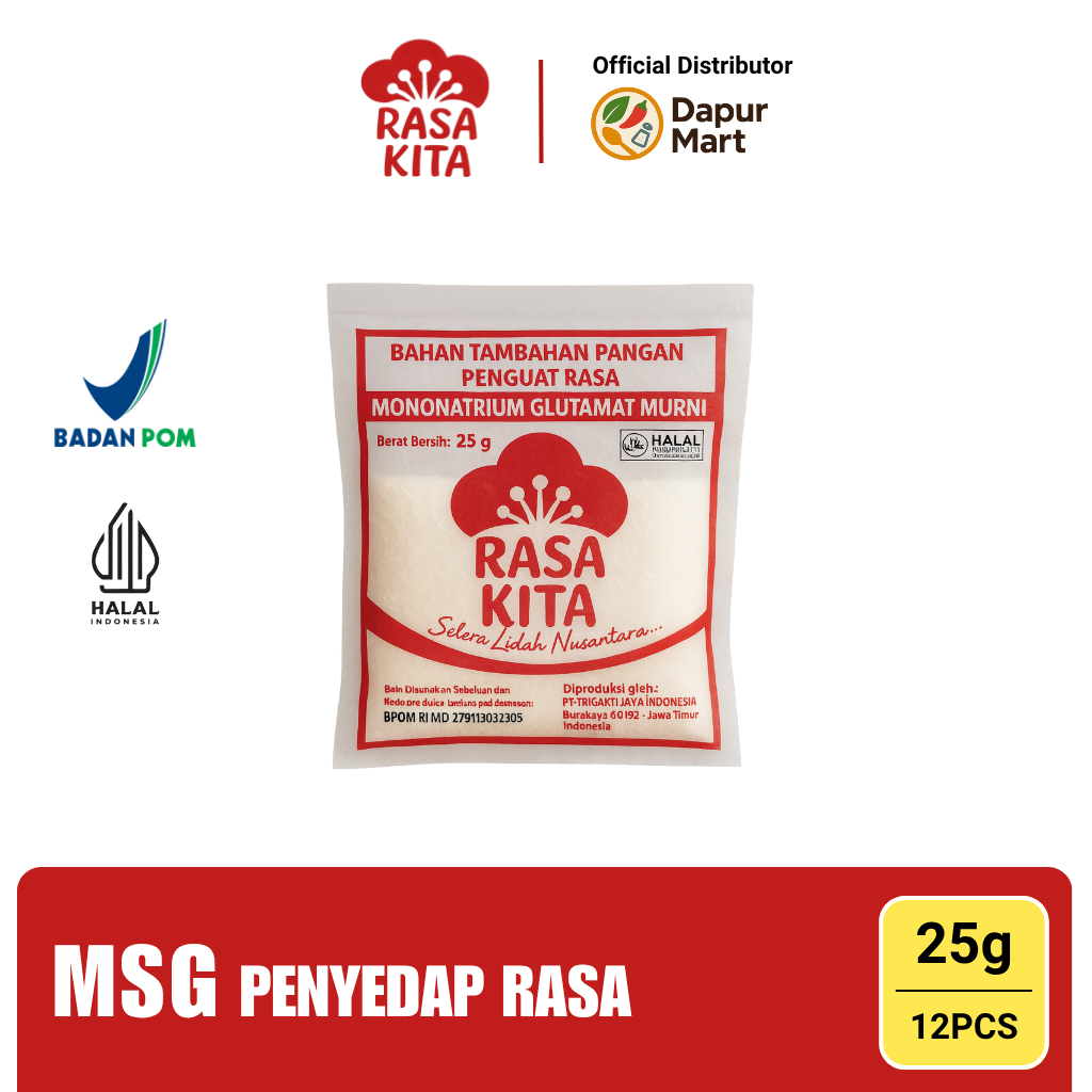 

Rasa Kita Penyedap Rasa MSG (Micin) 25g | MSG 1 Renteng isi 12 Saset