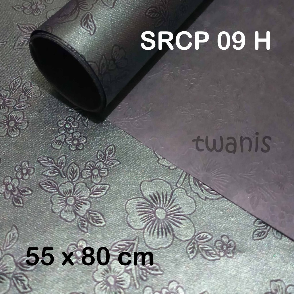 

Kertas Embos Bunga Hijau Tua kode SRCP09H