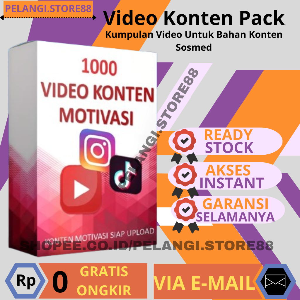 1000++ VIDEO FULL KONTEN MOTIVASI - Konten Video Motivasi Diri dan Bisnis Vidkon Premium