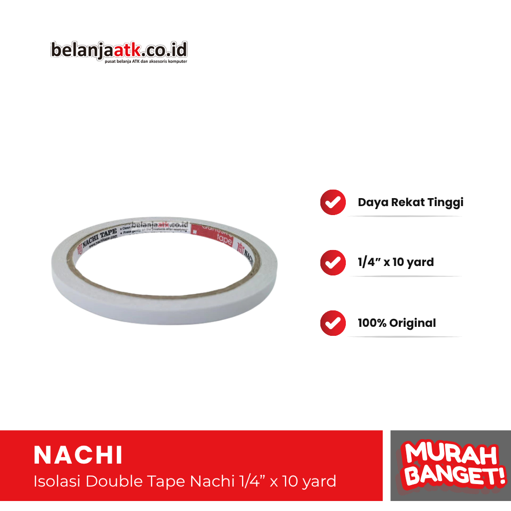 

Double Tape Nachi 1/4” x 10 yard