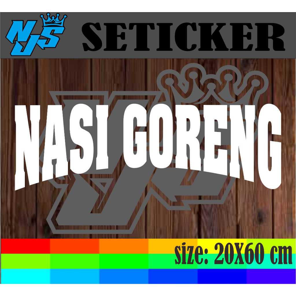 

CUTTING STIKER TEMPELAN NAMA JUALAN NASI GORENG MODEL MELENGKUNG DENGAN UKURAN 20 X20 CM