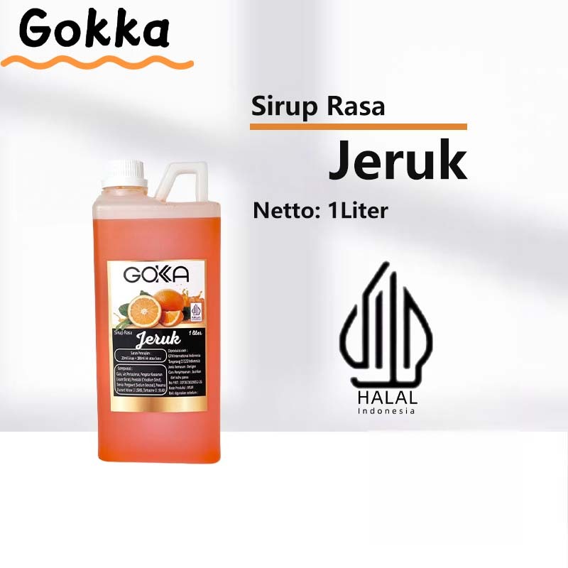 

Gokka Jeruk Sirup Minuman 1L - Jeruk Flavor Syrup / Sirup Jeruk