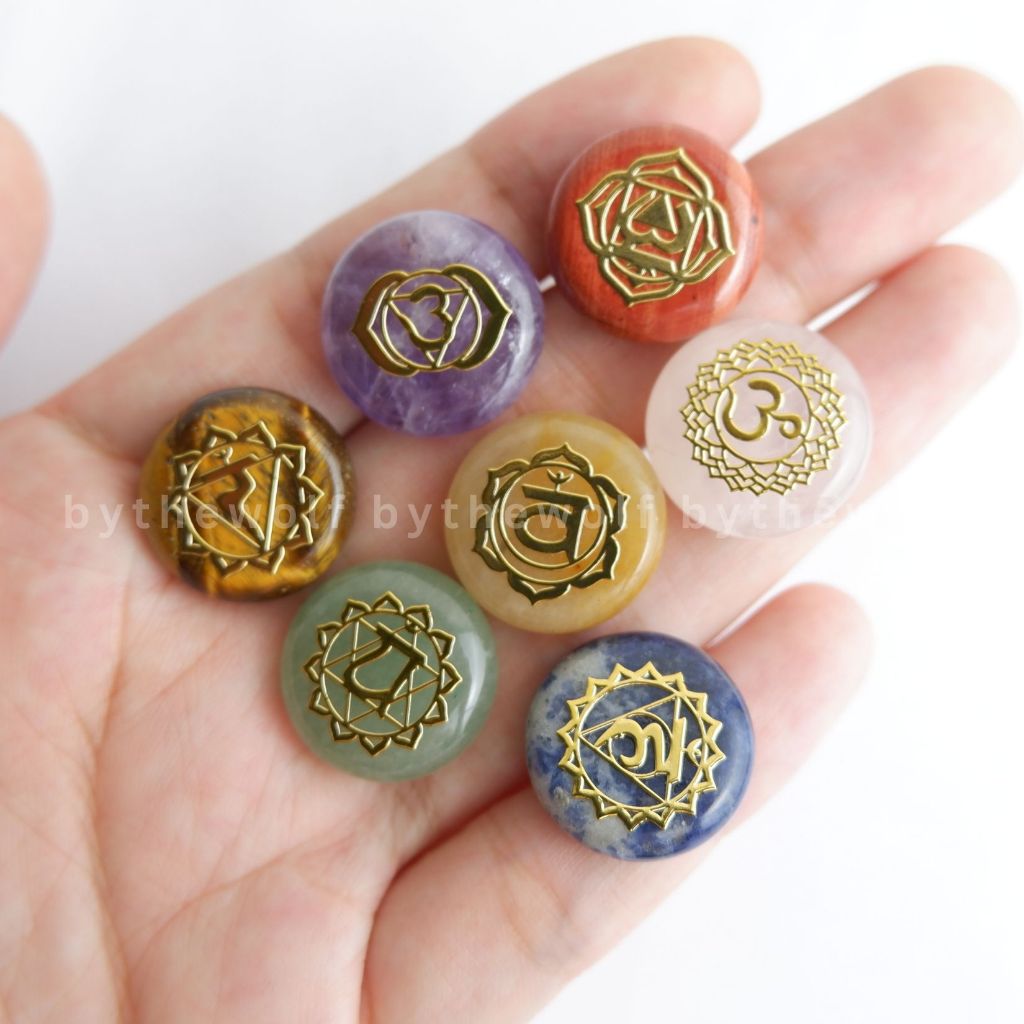 Tarotbythewolf - 7 Chakra Reiki Healing Set with Pouch