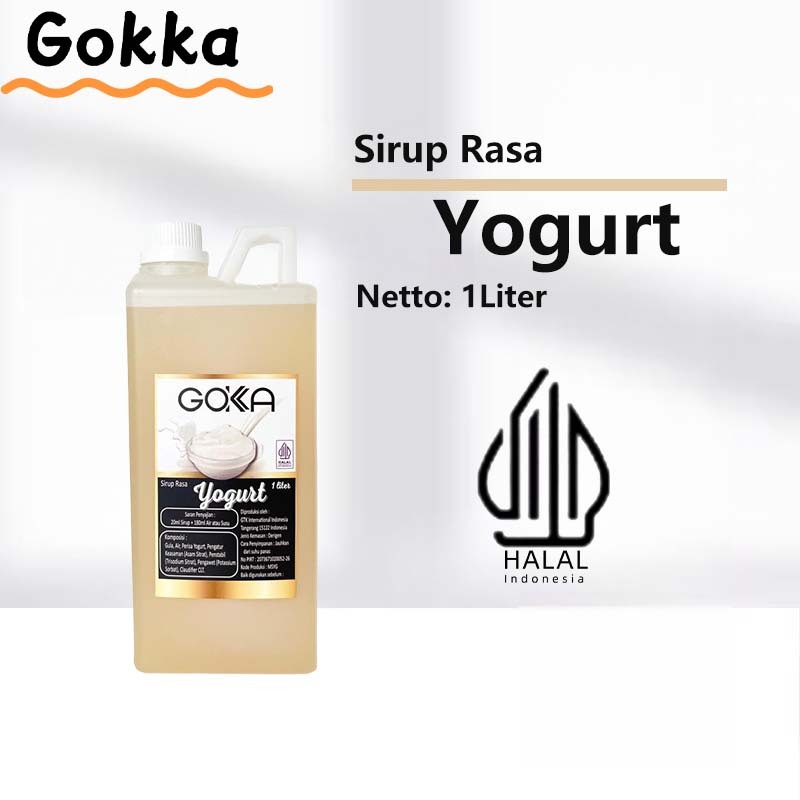 

Gokka Yogurt Sirup Minuman 1L - Yogurt Flavor Syrup / Sirup Yogurt