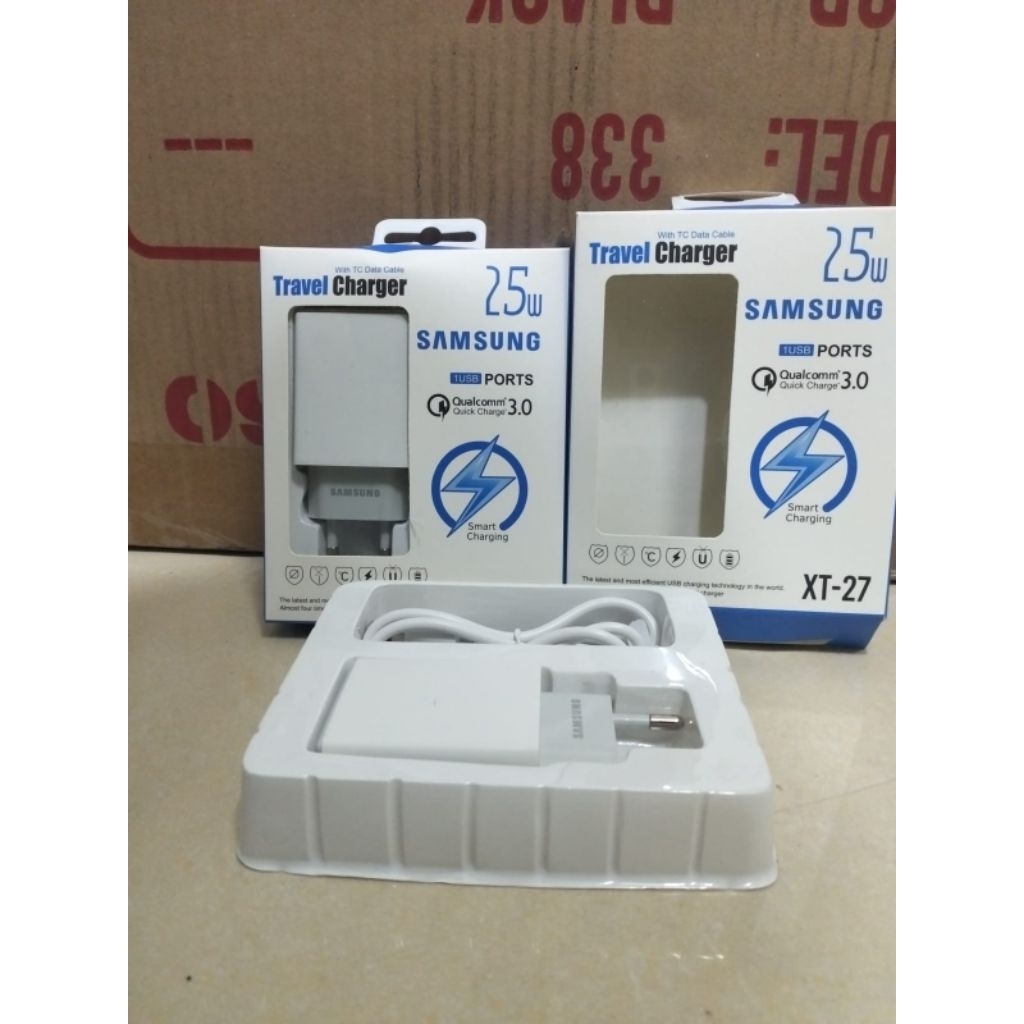 Charger 25W XT-27 Samsung J2 Pro J3 J5 Prem J5 Pro J3 Pro J2 Prem Trevel Charger