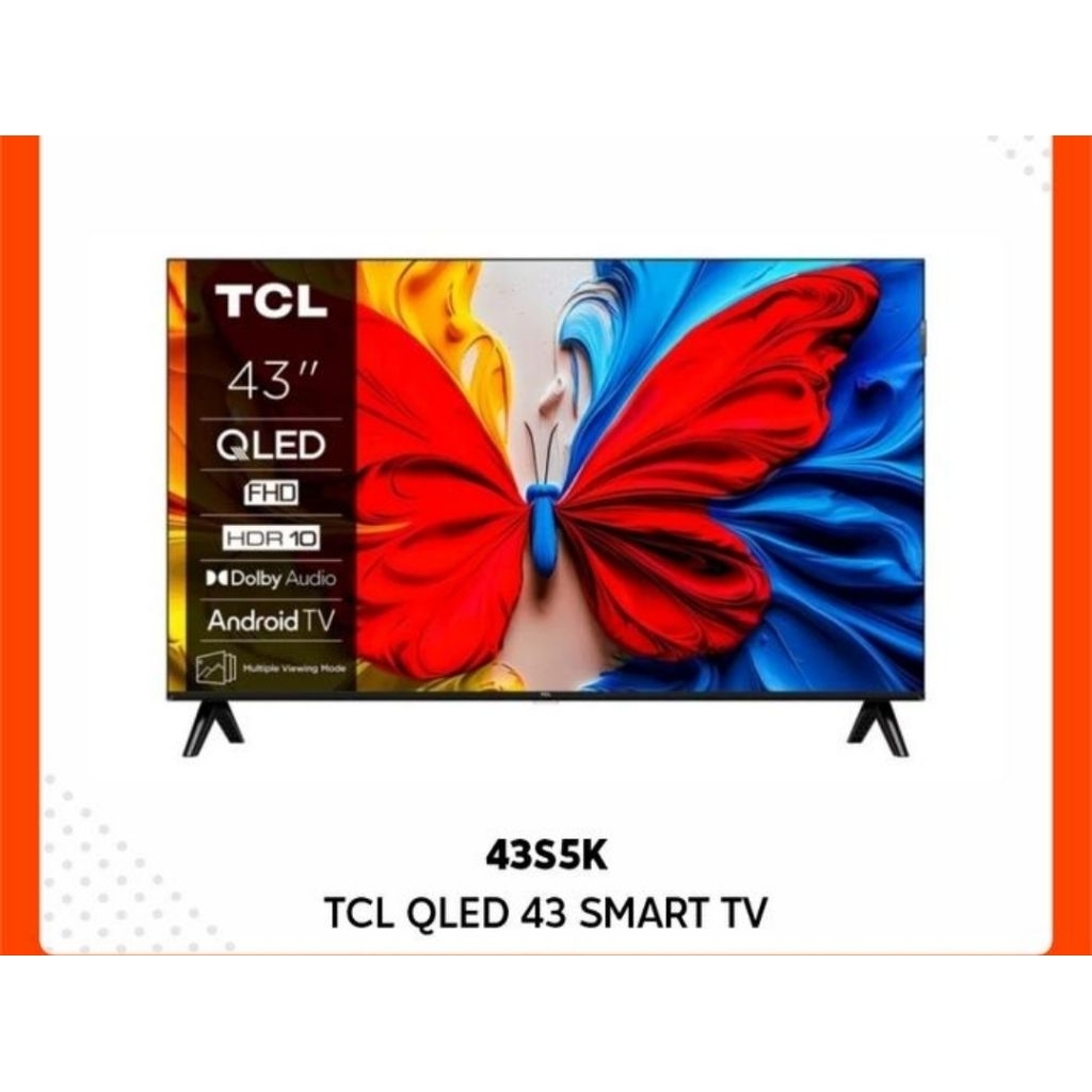TCL SMART TV ANDROID 43" QLED HDR 43S5K