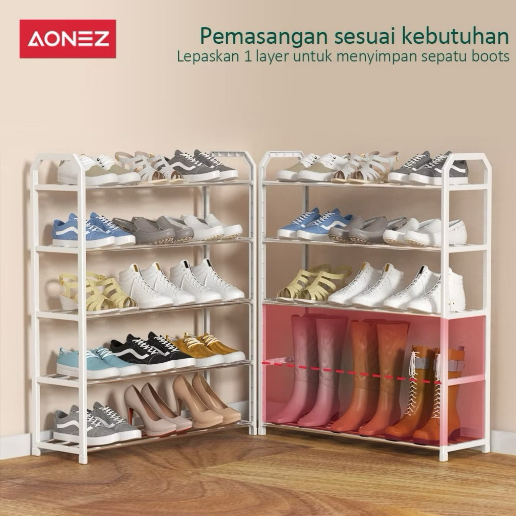 AONEZ  Rak Sepatu 5 Susun Minimalis/Tempat Sepatu/Rak Sandal Dan Sepatu