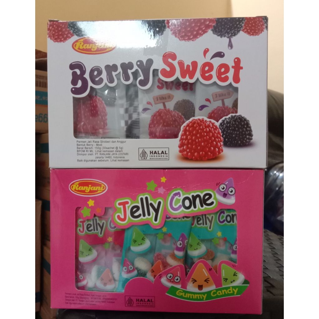 

RANJANI JELLY CONE GUMMY CANDY / BERRY SWEET (30 PCS)