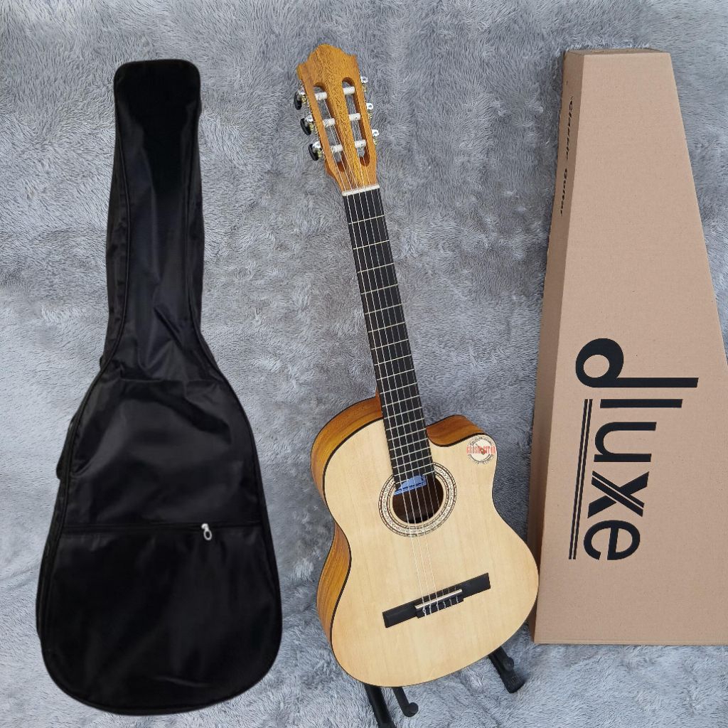 Gitar dluxe DCC-10 4/4 Klasik Nilon Cutway Original DCC10 4'4 Guitar Dluxe DCC 10 4-4 Classic Nylon 