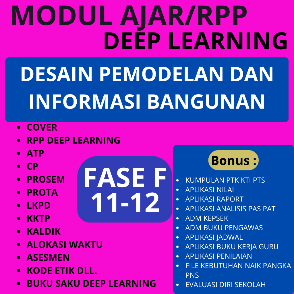 

RPP Deep Learning SMK DESAIN PEMODELAN DAN INFORMASI BANGUNAN FASE F (11-12)