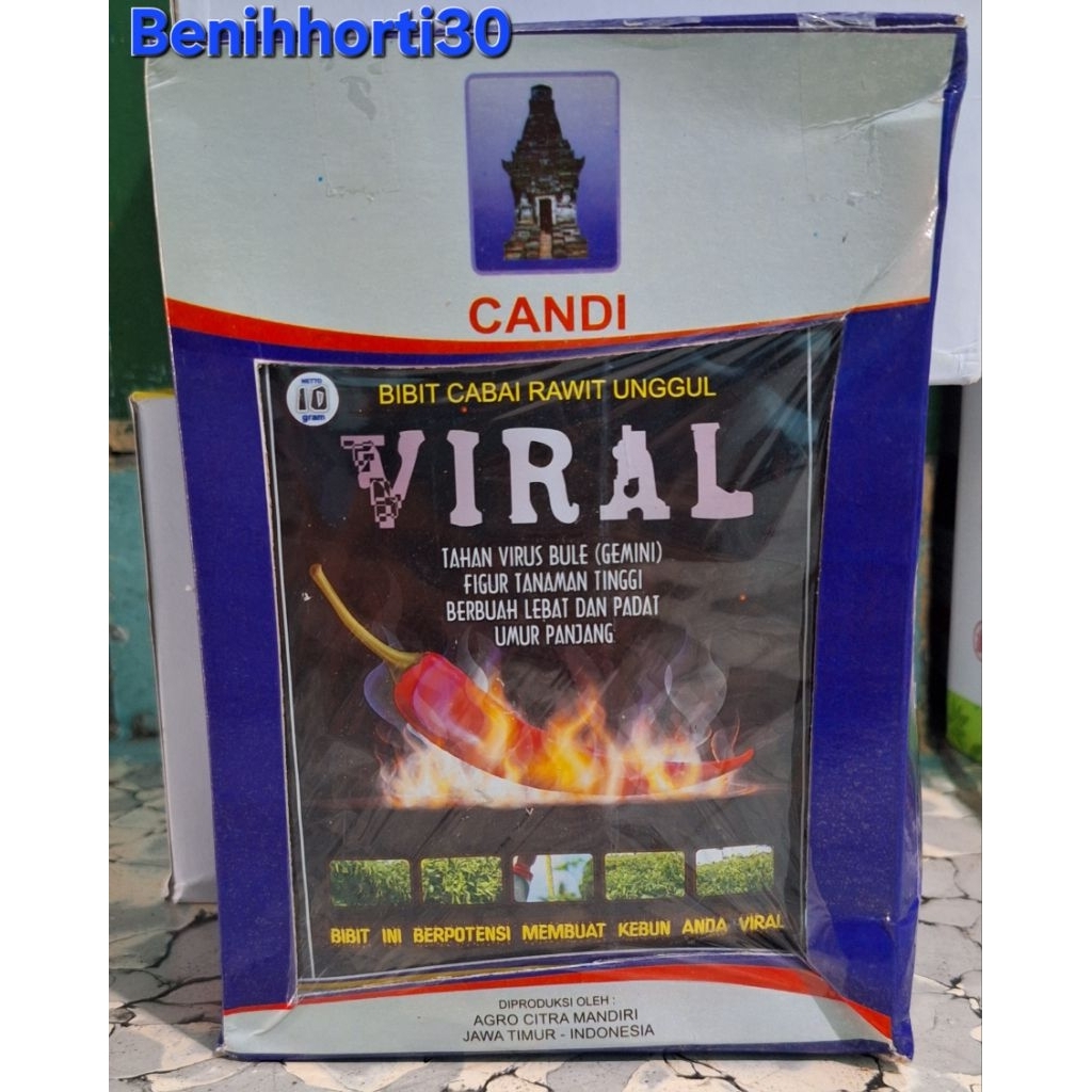 1 Kotak/25 Bungkus Benih Cabe Rawit VIRAL isi 10 gram