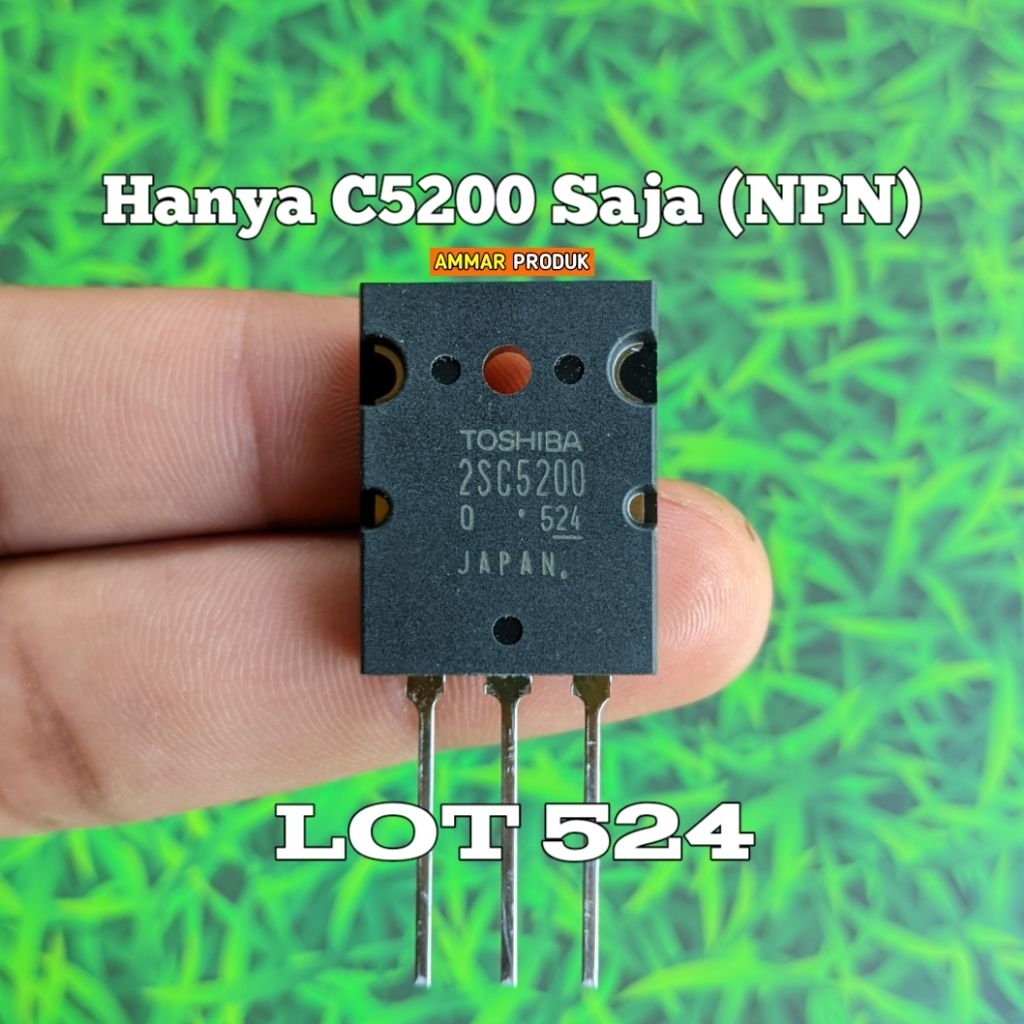 Transistor Toshiba 2SC5200 Saja Lot 524 (NPN) Atau Sebelah Original Japan TR Toshiba Sebelah
