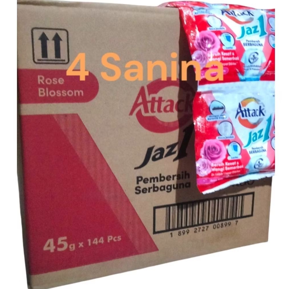 1 Dus Detergen Jazz 1 Attack 45gr x 144 Pcs Jaz 1 one serba guna