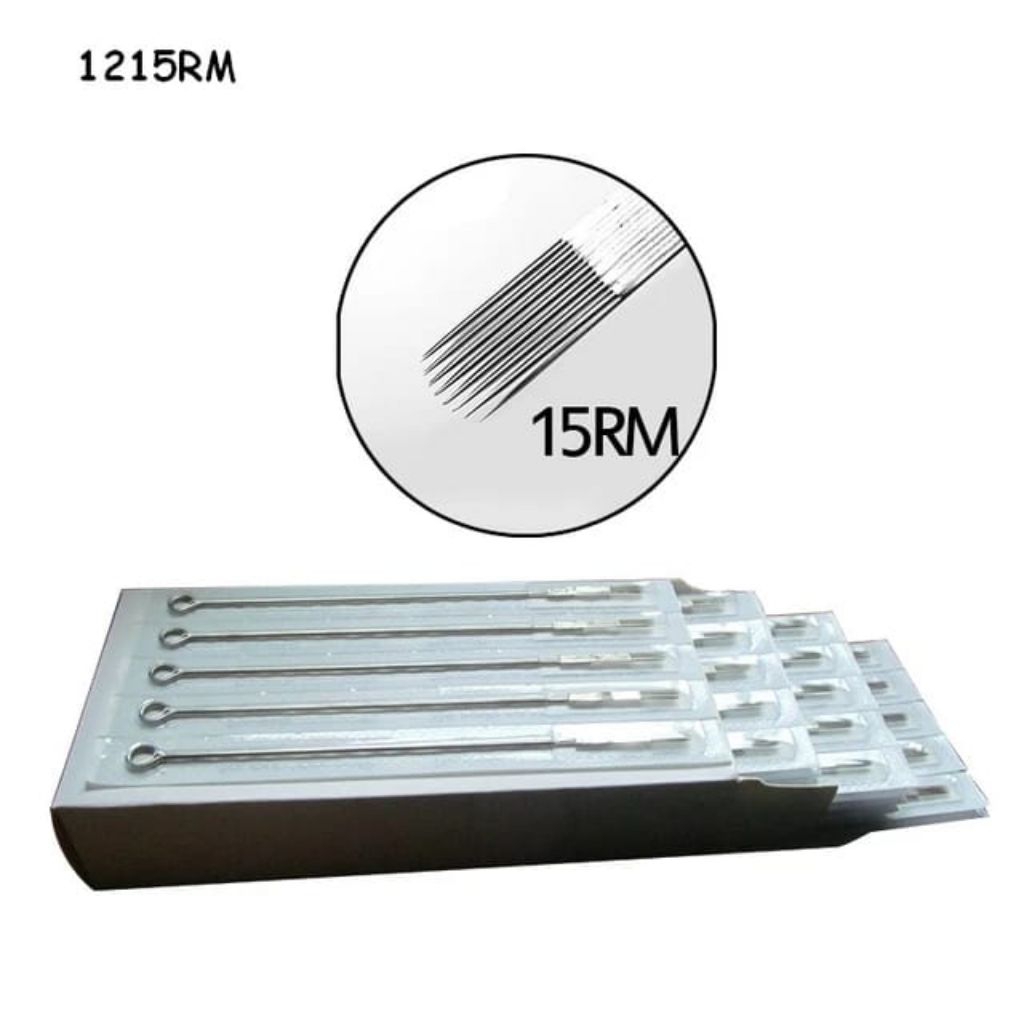 Selembar Jarum 15RM Selembar, Untuk Arsir / shading Blok. Isi 5 Batang Untuk Tato - Jarum Tattoo Pre