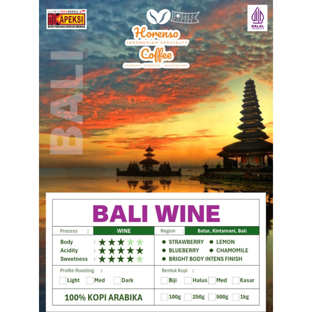 

Biji Kopi Arabica Bali Wine