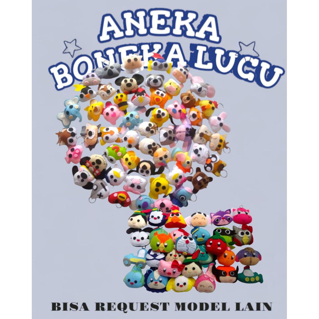 Aplikasi boneka flanel mini