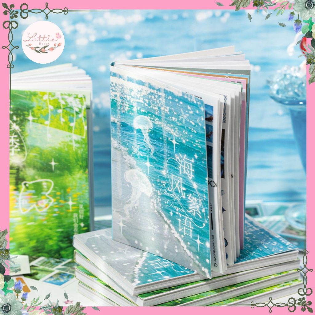 

Sticker Book Japanese Cosmic Moss Series Heisei Retro Juminocore Vibes Scrapbook Kawaii Deco Collage