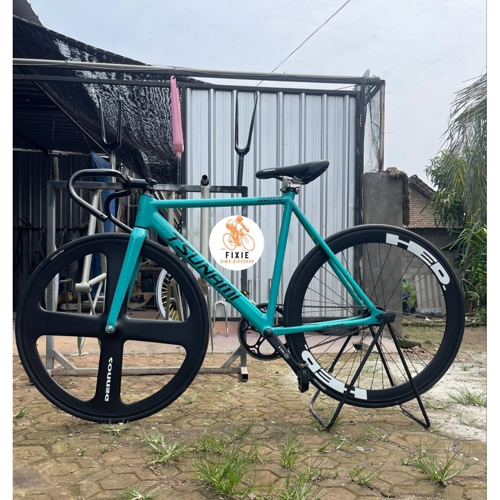 sepeda fixie tsunami custom steel velg dennos