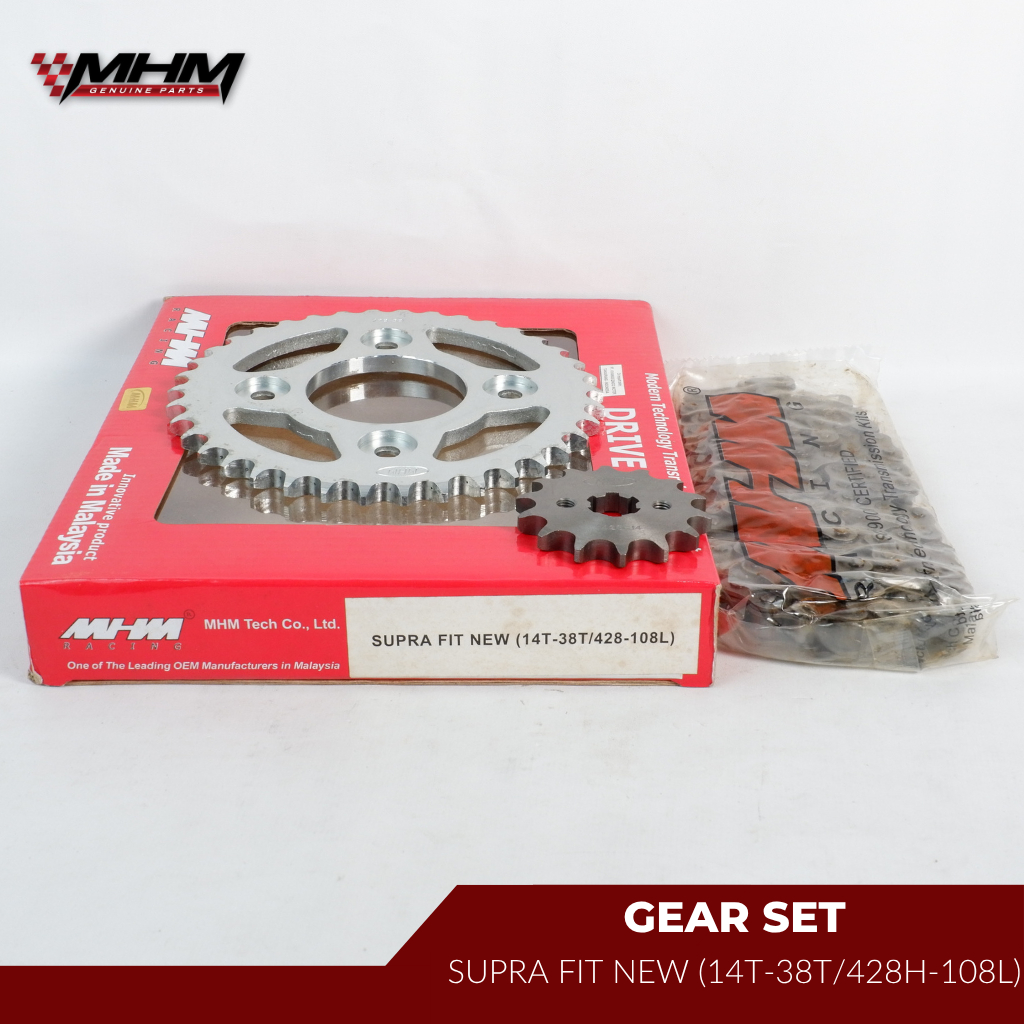 MHM Gir Set Supra Fit New 38T | Gir Paket 14T 38T 428 H 108 | Oem Quality