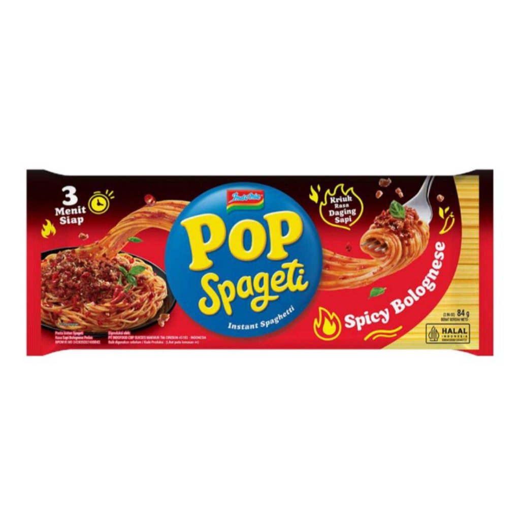 

Pop Spageti Instan Bolognese Pedas 84 g