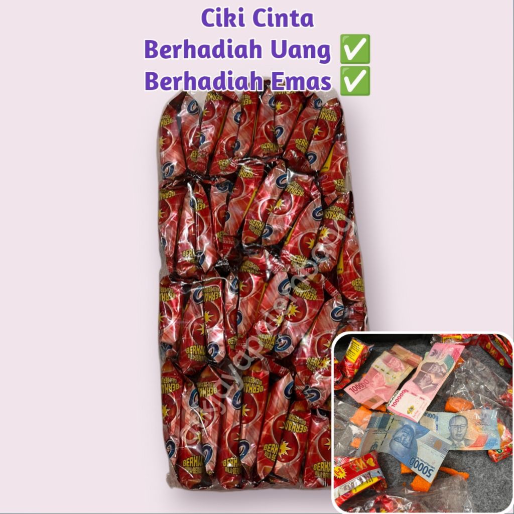 

snack cinta stik berhadiah uang jika beruntung isi 20 pcs