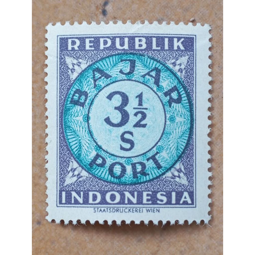 

prangko Indonesia Bajar port 3 1/2 sen