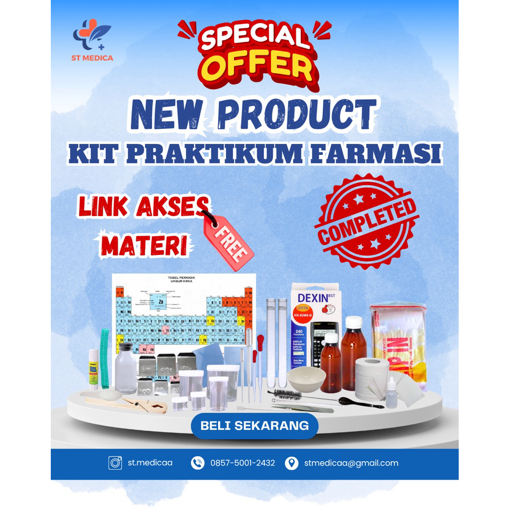 kit praktikum farmasi (paket hemat free materi farmasi)