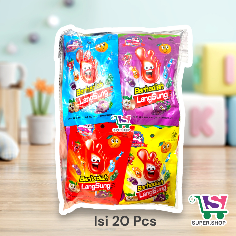 

Planet Frutty Permen Kaki Berhadiah Langsung PACK (isi 20 pcs)