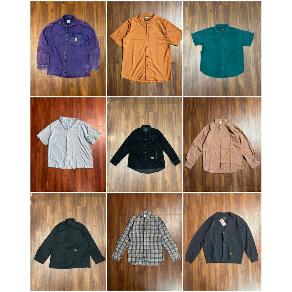 Preloved Kemeja Shirt Brand Lokal Lengan Panjang Pendek Formal Casual Kotak Corduroy Bowling