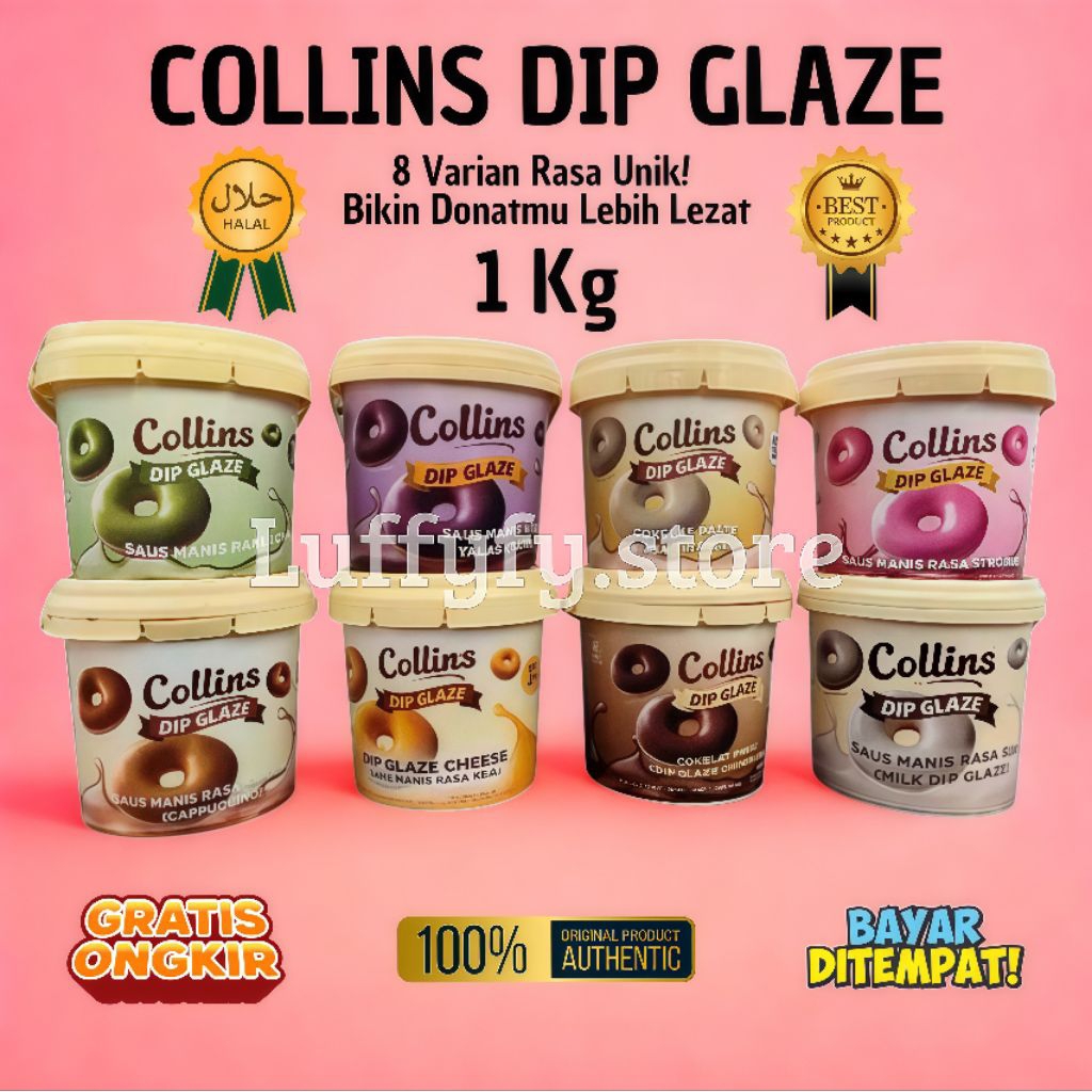 

Collins 1kg Glaze Selai Donat SEMUA RASA Harga Murah Original