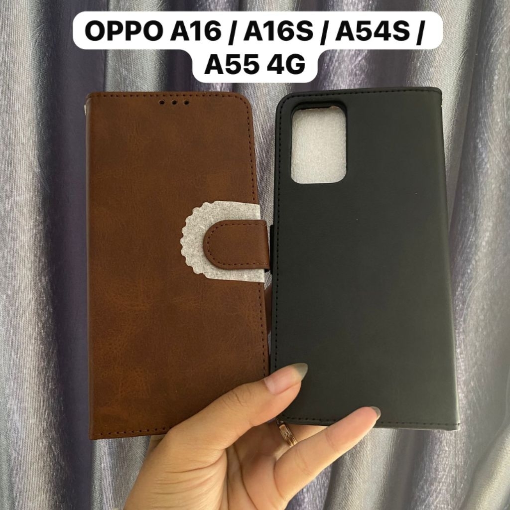 CASE DOMPET LIPAT KULIT OPPO A16 A16S / OPPO A55 4G