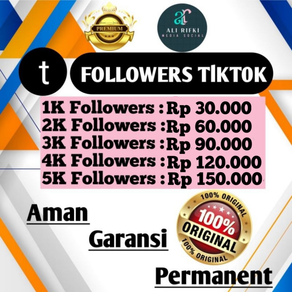 Followers Tiktok Permanent No Drop Premium High Quality Aman Murah