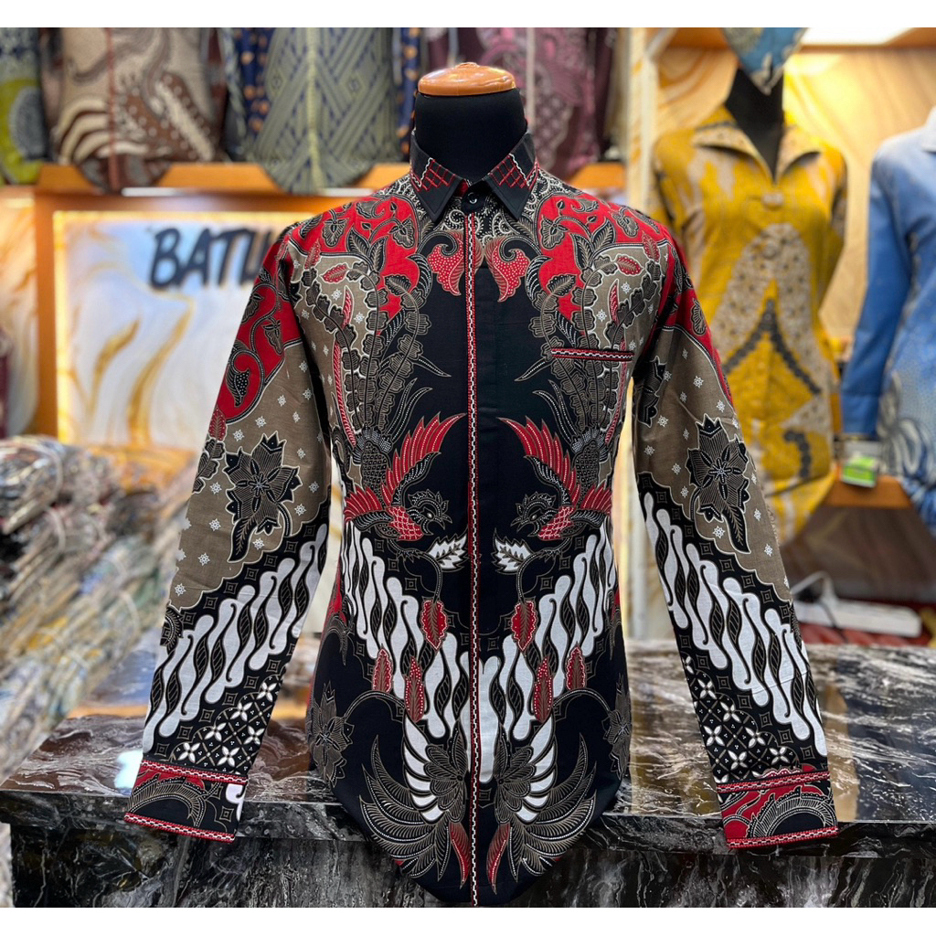 Batik Cantik Exclusive - Sangkara Batik Pria modern bordir smock - Batik pria semi jas modern