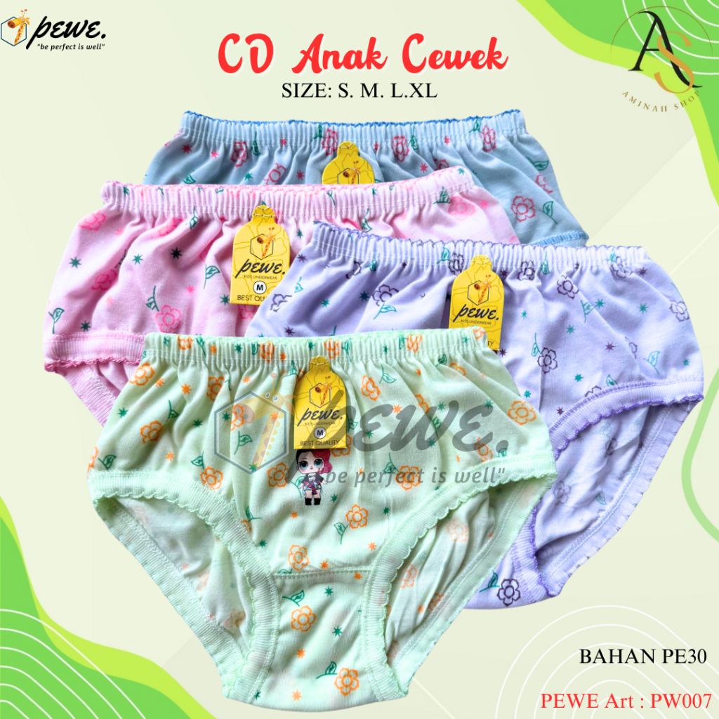 6 Pcs Celana dalam anak perempuan Cd anak cewek Cd anak perempuan | Celana Dalam Anak Cewek Perempua