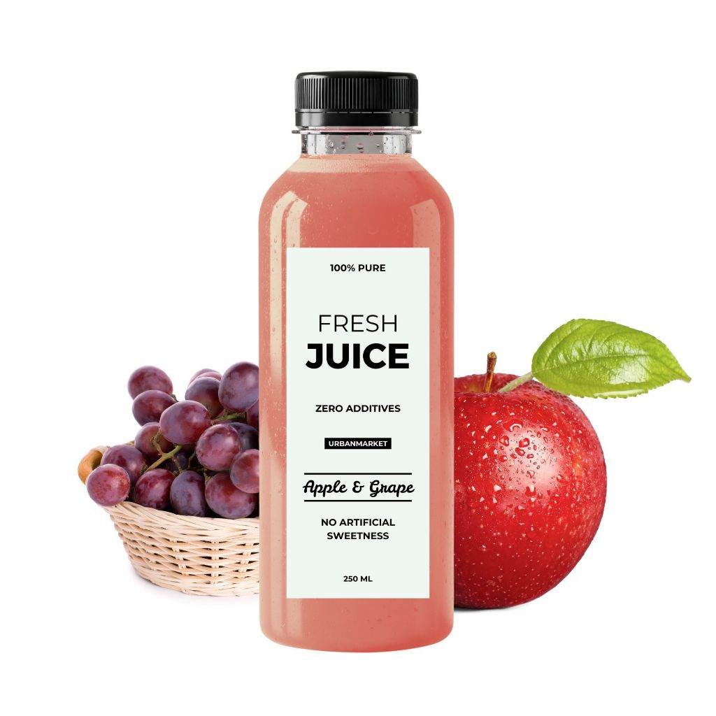 

Jus Apel Anggur Segar 250 ml – 100% Buah Asli, Murni Tanpa Gula Tambahan