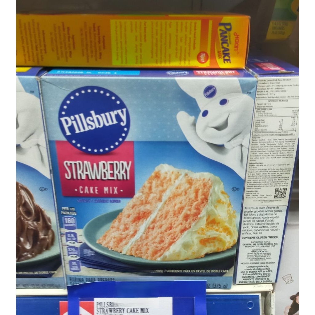 

Pillsbury pilsbury strawberry cake mix flour tepung kue 375gr