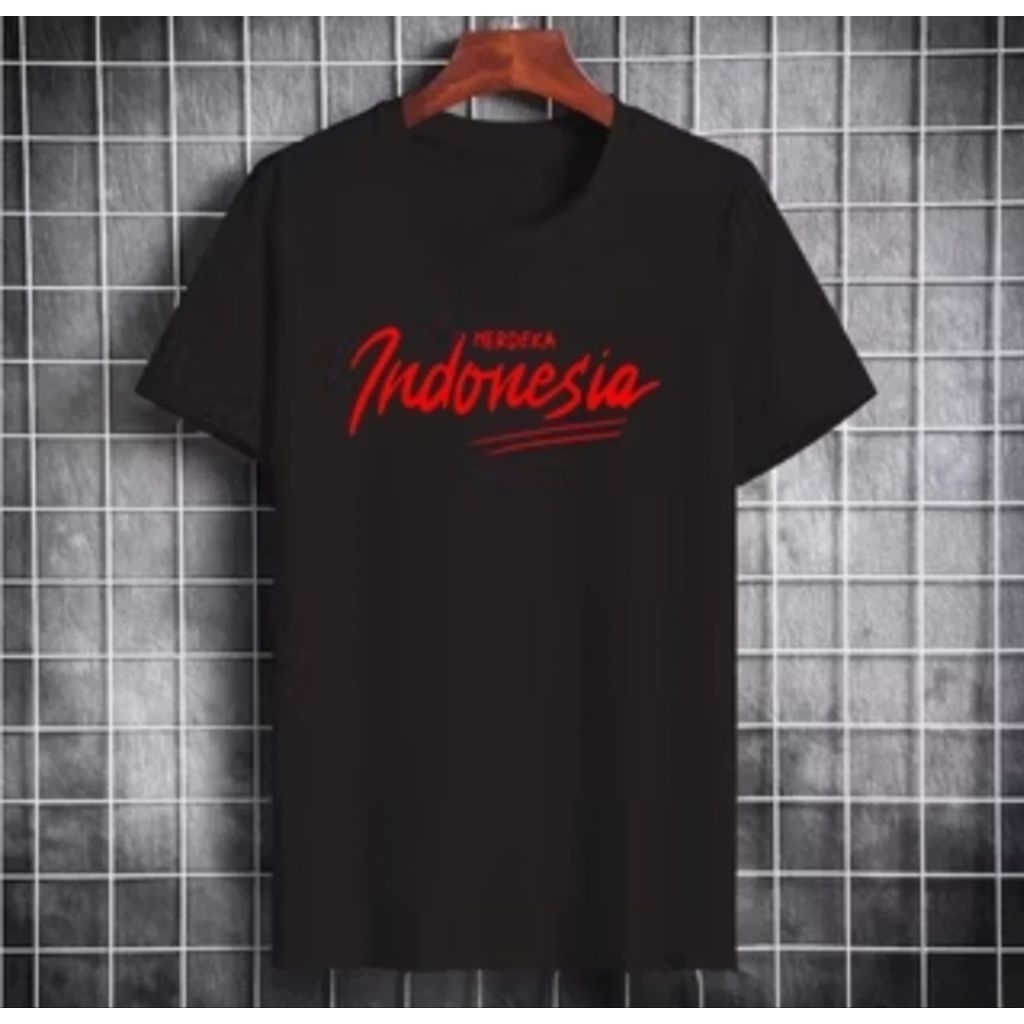 KAOS WANITA ATASAN T-SHIRT BAJU PRIA WANITA MERDEKA INDONESIA