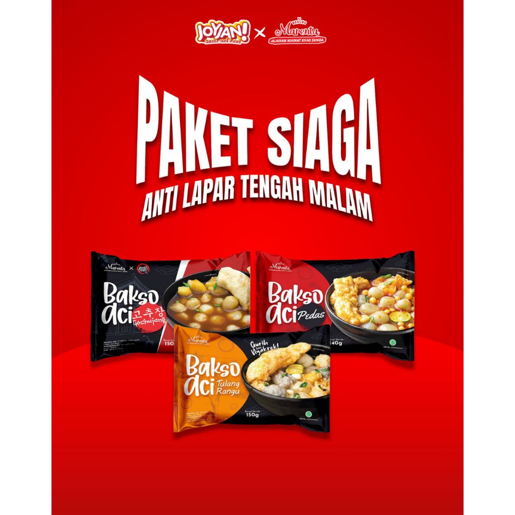 

PAKET SIAGA Joyjan X Marenta Baso Aci Pedas Baso Aci Gochujang Baso Aci Tulang Rangu Viral