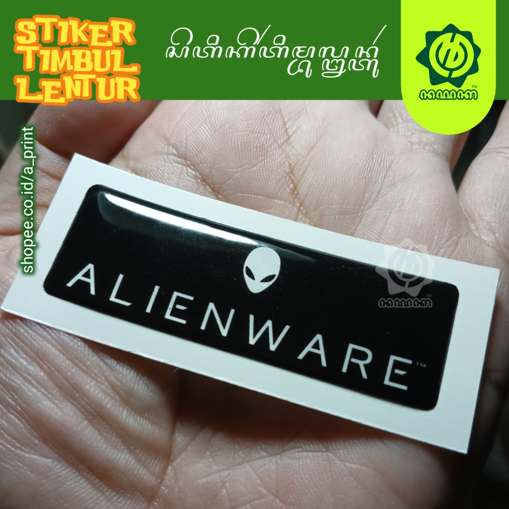 

Stiker Timbul Lentur Stiker Emblem Logo Alienware