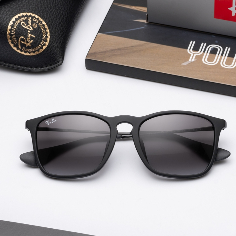 Kacamata Rayban Chris RB4187 622/8G 54 Black Doff Gradient Original